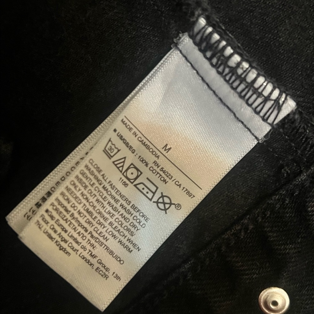 Gap Studded oversized icon Black
Denim Jacket new moto medium jean punk biker - Picture 8 of 14